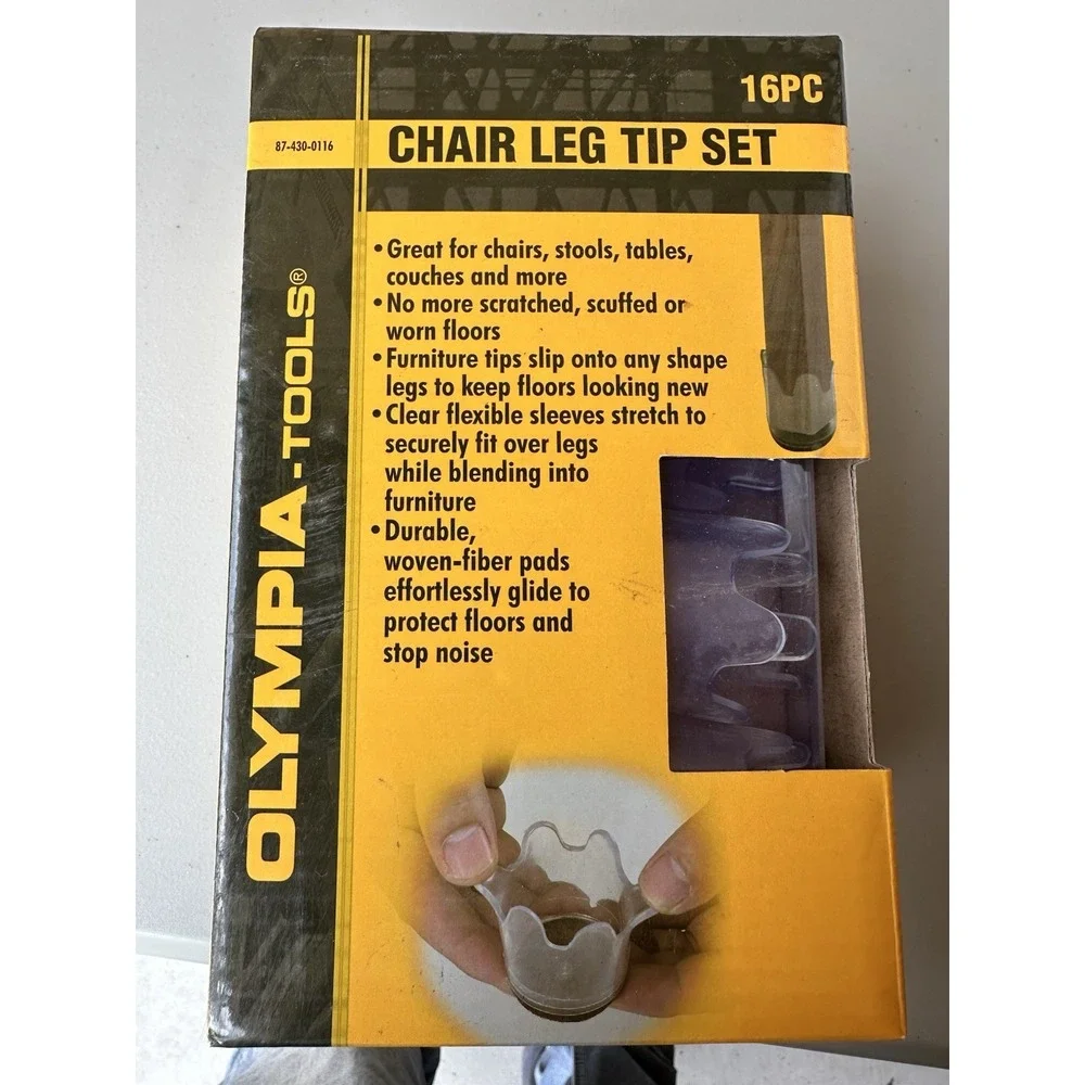 NEW Olympia Chair Leg Tip Set Rubber Feet 8 Small 8 Large Stop Scratches